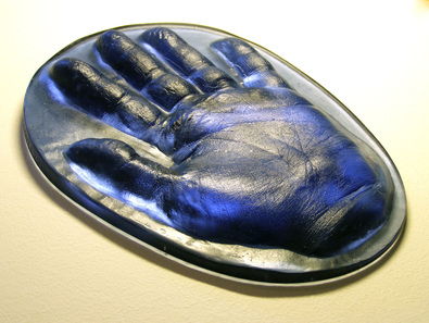 memorial glass hand casting